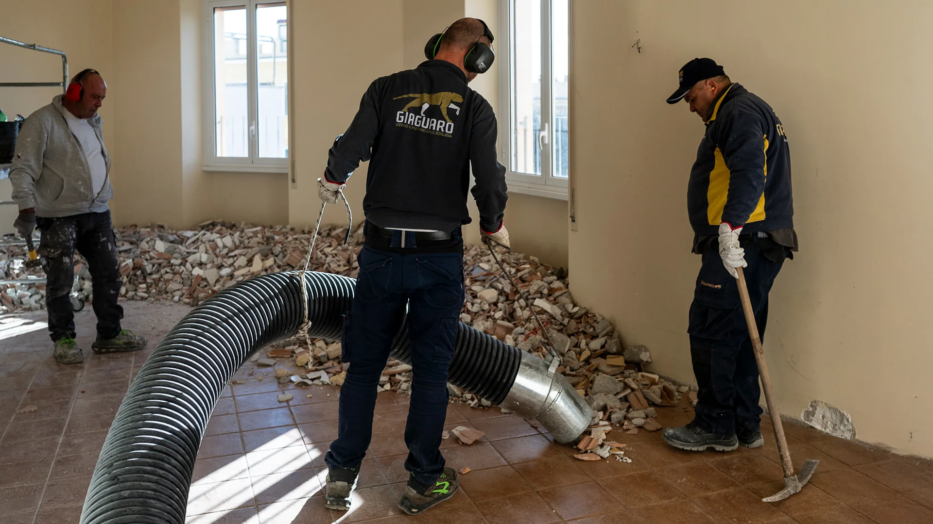 aspirazione calcinacci