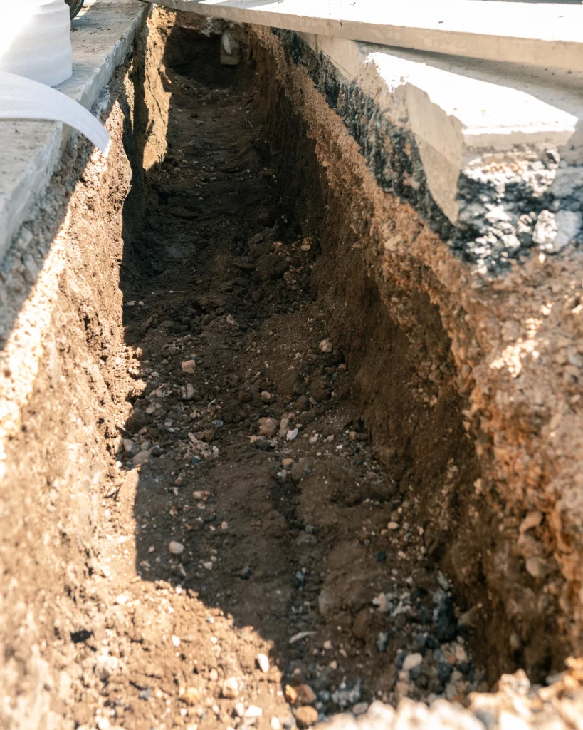 Cantiere per aspirazione sabbia e terra